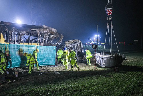 Sachverständige sollen helfen, den Unfallhergang an einem unbeschrankten Bahnübergang zu klären. - © Jason Tschepljakow/dpa