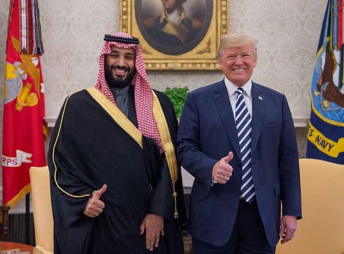 Trump kennt Salman schon aus seiner ersten Amtszeit als US-Präsident. (Archivbild) - © ---/SPA/dpa