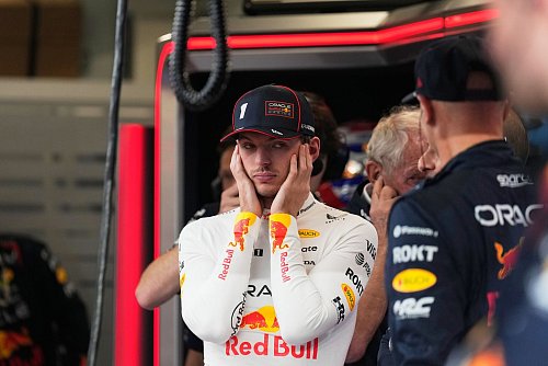 Der Sprint lief nicht nach dem Geschmack von Max Verstappen. - © Altaf Qadri/AP/dpa