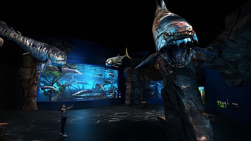 Eintauchen in eine andere Welt: leuchtende Quallen, lebende Fossilien und Riffmantas im neuen Mega-Aquarium von Singapur. - © Resorts World Sentosa/dpa-tmn