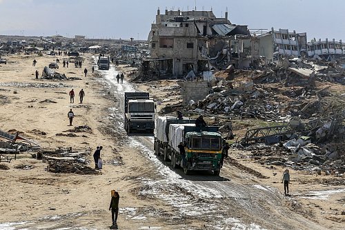 An Israels Umgang mit der humanitären Hilfe für Gaza gibt es scharfe Kritik. (Archivbild) - © Abed Rahim Khatib/dpa