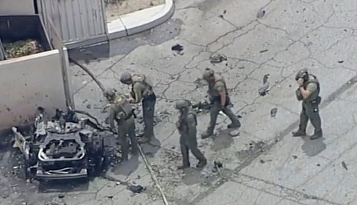 Die Identität des Todesopfers war zunächst nicht bekannt. - © -/ABC7 Los Angeles via AP/dpa