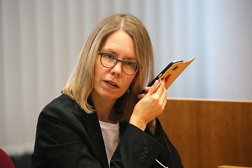 Anne Brorhilker während des ersten Cum-Ex-Prozesses 2020 im Bonner Landgericht. (Archivbild) - © Oliver Berg/dpa