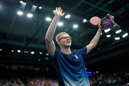 Erst 18 Jahre alt: Tischtennis-Star Felix Lebrun. - © Petros Giannakouris/AP