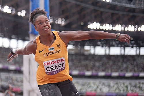Shanice Craft konnte sich als einzige deutsche Diskuswerferin fürs Finale qualifizieren. - © Michael Kappeler/dpa