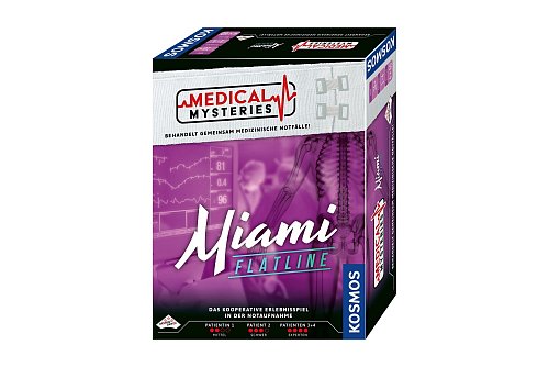 Auch «Medical Mysteries - Miami Flatline» ist wie die New-York-Verision ab 16 Jahren, für 1-4 Spielende, dauert ca. 4x60 Minuten und kostet ca. 25 Euro. - © Identity Games/dpa-tmn