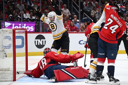 Der erste Treffer in der Amtszeit von Marco Sturm sorgte für Jubel bei den Bruins. - © Nick Wass/FR67404 AP/AP/dpa