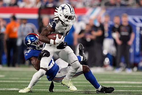 CeeDee Lamb erzielte einen der zwei Touchdowns der Cowboys. - © Bryan Woolston/AP/dpa