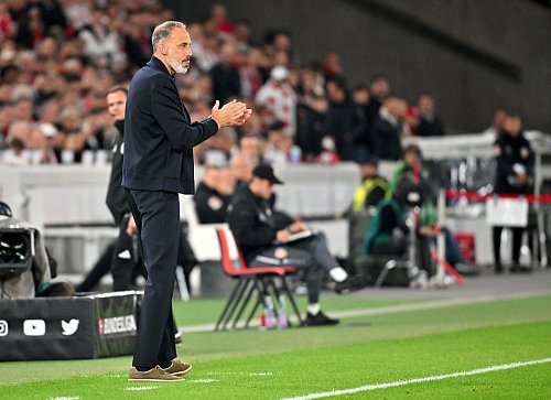 Für Hoffenheims Trainer Pellegrino Matarazzo war das Spiel beim VfB Stuttgart ein Wiedersehen mit seinem Ex-Club. - © Jan-Philipp Strobel/dpa