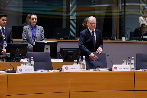 Der Krisengipfel in Brüssel ist vermutlich einer der letzten für den scheidenden Bundeskanzler Olaf Scholz. (Archivbild) - © Omar Havana/AP/dpa