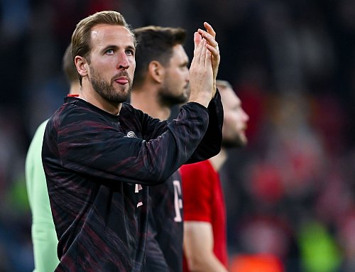 Er traf natürlich auch: Harry Kane. - © Sven Hoppe/dpa