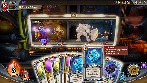 In «Monster Train» müssen die Spieler mit ihren Höllenstämmen die letzte Glut der Hölle vor den Mächten des Lichts bewahren. Warum? Das bleibt unklar. - © Good Shepherd Entertainment/dpa-tmn