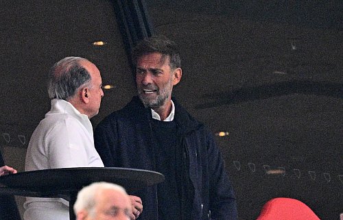 Jürgen Klopp fieberte mit den Leipzigern auf der Tribüne mit. - © Tom Weller/dpa