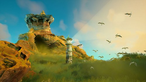 Draußen unterwegs: «Keeper» will ein Naturerlebnis bieten, ohne dass die Spielenden dafür einen Fuß vor die Tür setzen müssen. - © Double Fine Productions/Microsoft/dpa-tmn