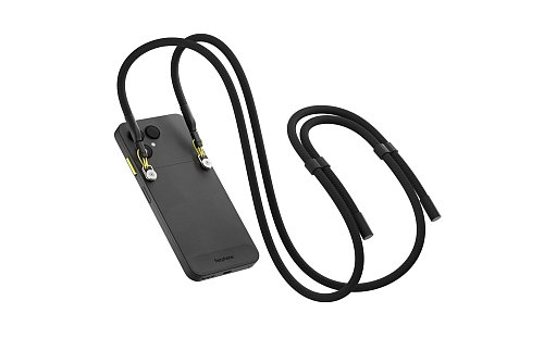 Neues Gadget: Fairphone bietet nun auch ein Umhängeband für sein neues Smartphone. - © Fairphone/dpa-tmn