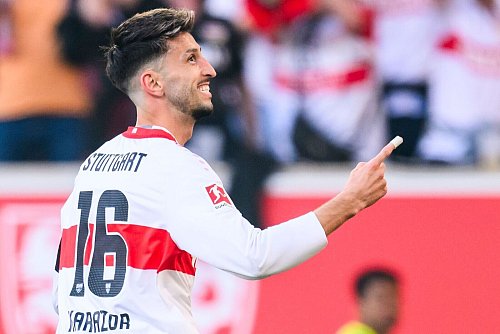 Torschütze zum 1:0 für Stuttgart: Kapitän Atakan Karazor. - © Tom Weller/dpa