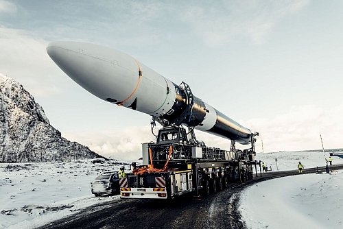 Die Rakete von Isar Aerospace. (Handout) - © Wingmen Media/Isar Aerospace/dpa
