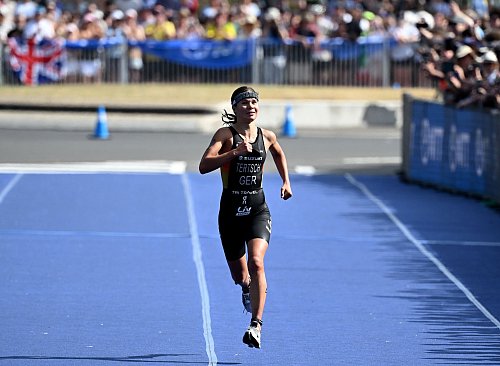 Im Sprint zum WM-Titel: Lisa Tertsch - © Dean Lewins/AAP/dpa