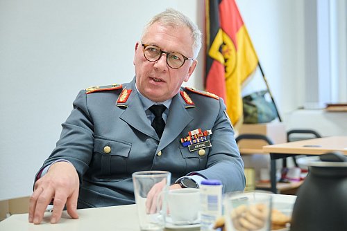 Andreas Henne - designierter Kommandeur Heimatschutzdivision - © Annette Riedl/dpa