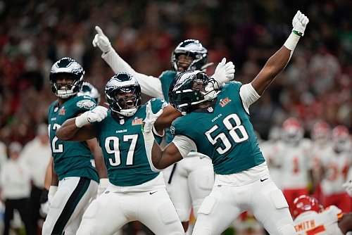 Die Philadelphia Eagles jubeln im Super Bowl. - © Matt Slocum/AP/dpa