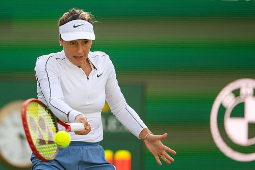 Tatjana Maria war gegen Olympiasiegerin Belinda Bencic chancenlos. - © Maximilian Haupt/dpa