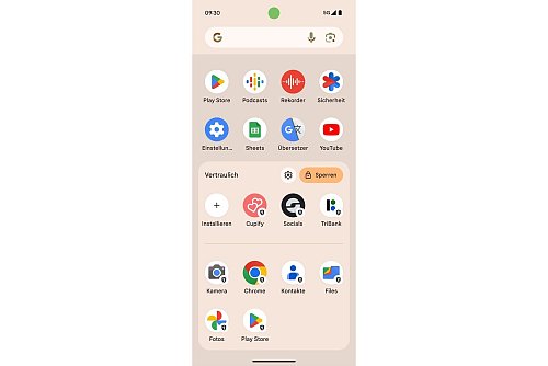 Privater Bereich: Sensible Apps und Daten lassen sich in Android 15 verstecken, geschützt durch eine PIN oder den Fingerabdruck. - © Google/dpa-tmn
