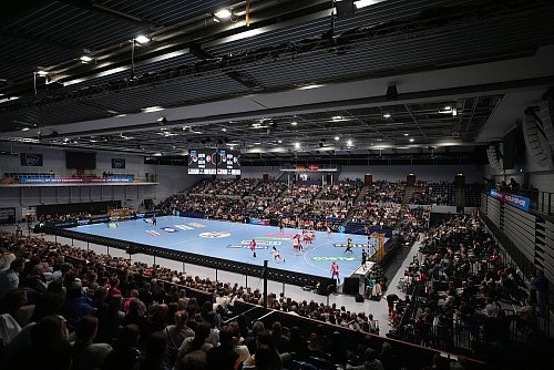 Solch volle Hallen wünschen sich die deutschen Handballerinnen öfter. - © Marcus Brandt/dpa