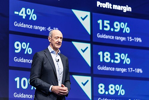 Siemens hat unter Konzernchef Roland Busch das dritte Jahr in Folge mit einem Rekordgewinn beendet. - © Matthias Balk/dpa