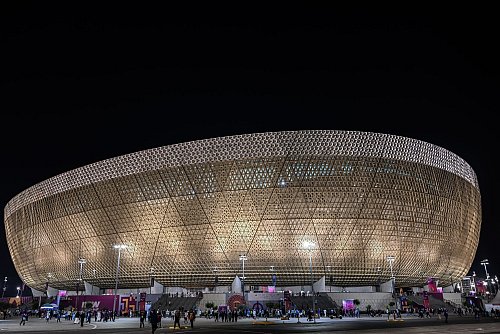 Im Lusail Stadion fand 2022 das Endspiel der Fußball-WM statt. - © Robert Michael/dpa