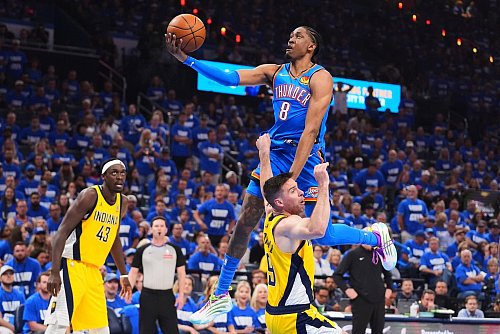 Jalen Williams kam auf 19 Punkte für OKC. - © Julio Cortez/AP/dpa