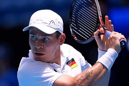 Zverev-Ersatz Daniel Masur verlor sein Einzel gegen den Kasachen Alexander Schewtschenko. - © Trevor Collens/AP/dpa