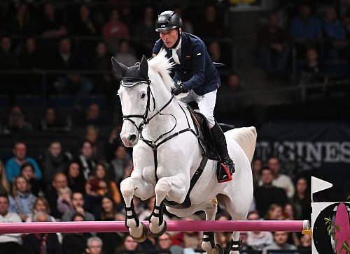 Hans-Dieter Dreher erreichte beim Weltcup-Springen in A Coruña das Stechen. - © Bernd Weißbrod/dpa