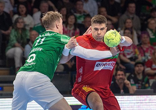 Nationalspieler Renars Uscins war wieder einmal Hannovers auffälligster Spieler. - © Sebastian Räppold/Sportfoto Matthias Koch/dpa