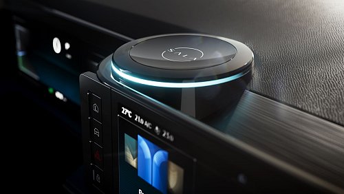 Dürfen wir vorstellen: Das ist S.A.L.A., die blinkende Infotainment-Zentrale, die Funktionen wie Klima, Audio und Ambientebeleuchtung steuert. - © Lancia/dpa-tmn