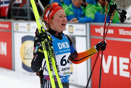 Selina Grotian wird Zweite im Sprint. - © Alessandro Trovati/AP/dpa