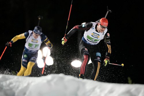 Danilo Riethmüller belegte mit der Männer-Staffel Platz vier. - © Björn Larsson Rosvall/TT News Agency/AP/dpa