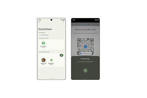 Quick Share: Das Teilen von Bildern, Videos oder Dokumenten kann nun schnell über das Erstellen und Abscannen eines QR-Codes realisiert werden. - © Google LLC/dpa-tmn