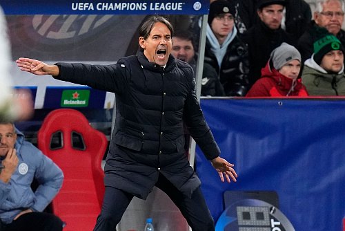 Mailands Trainer Simone Inzaghi will auch gegen RB Leipzig in der Königsklasse punkten. - © Petr David Josek/AP