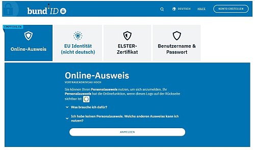 Man hat mehrere Möglichkeiten, sich fürs Bund-ID-Konto zu identifizieren. - © Bundesministerium des Innern und für Heimat/dpa-tmn