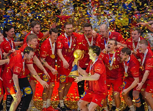 Dänemark feiert seinen vierten WM-Titel in Folge. - © Soeren Stache/dpa