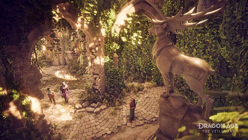Schattiges Plätzchen mit Hirsch in «Dragon Age: The Veilguard». - © Bioware/Electronic Arts/dpa-tmn