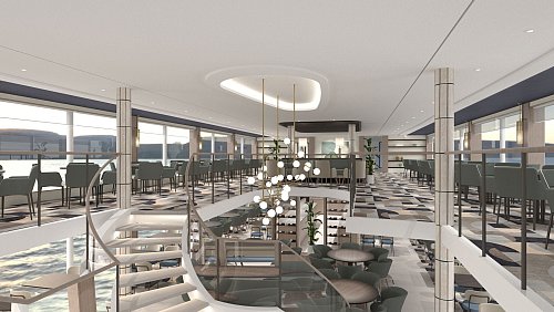 Lounge auf der «Viva Enjoy»: 190 Passagiere haben auf dem Schiff Platz. - © Viva Cruises/dpa-tmn