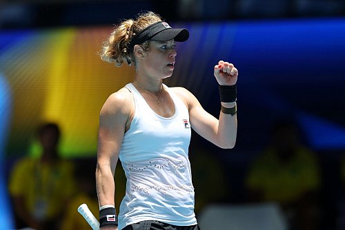 Laura Siegemund sorgte für die deutsche Führung gegen Brasilien. - © Trevor Collens/AP/dpa