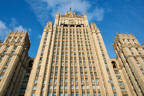 Das russische Außenministerium, in dem der deutsche Botschafter vorsprechen musste. (Archivbild) - © Bernd Thissen/dpa