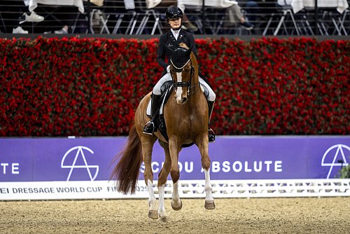 Bianca Nowag-Aulenbrock erlebte mit Florine ihr erstes Final-Turnier. - © Til Buergy/KEYSTONE/dpa