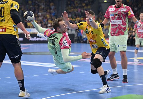 Ist der Unterschiedsspieler im Team des deutschen Meisters: Mathias Gidsel. - © Uli Deck/dpa