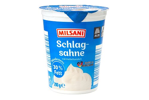 Die Aldi Milsani Schlagsahne überzeugte mit der Gesamtnote 2,0. - © Ralph Kaiser/Stiftung Warentest/dpa-tmn