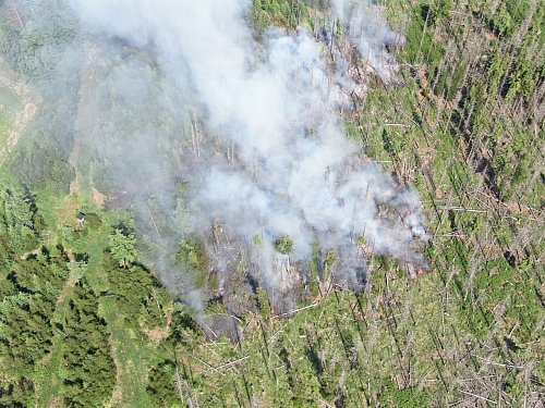 Zahlreiche Feuerwehren sind im Kampf gegen einen Waldbrand in der Nähe des Möhnesees im Einsatz. (Handout) - © --/Feuerwehren im Kreis Soest/dpa