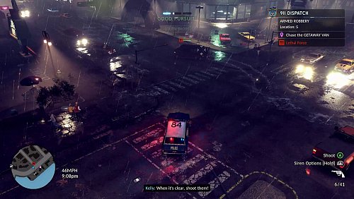 Der Regen bei Nacht erinnert an die Szenerie klassischer Gangsterfilme. - © Kwalee/Fallen Tree Games/Microid/dpa-tmn