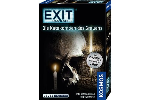 «Exit - Das Spiel: Die Katakomben des Grauens» richtet sich mit einem gruseligen Thema eher an Erwachsene und ist in zwei Kapiteln aufgeteilt. Wer nicht eine extralange Sitzung plant, kann also an zwei Abenden spielen. - © Kosmos/dpa-tmn